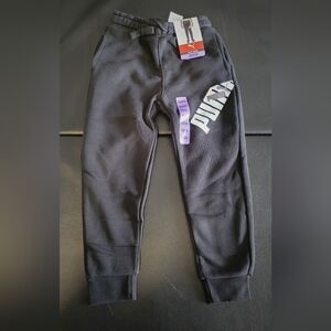 Puma Black Joggers with White Logo